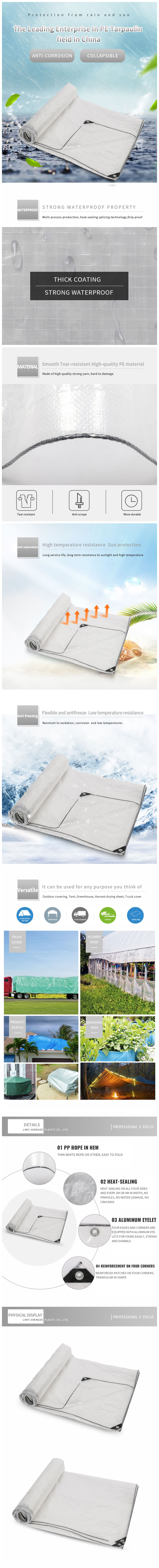 Transparente PE -Tarpaulin -Details