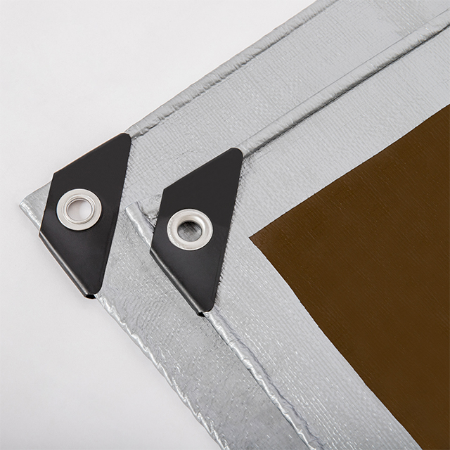 Silber/braune PE-Plane